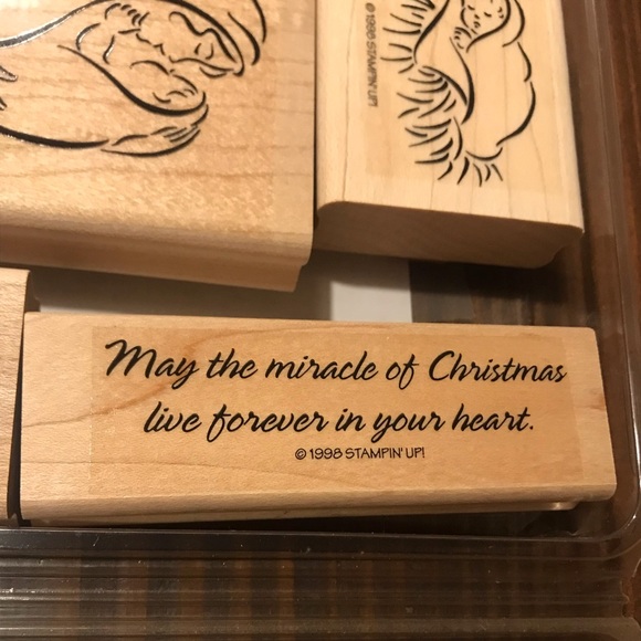 Stampin’ Up! Religious Christmas rubber stamps- set of 4. VGUC! - Picture 3 of 5
